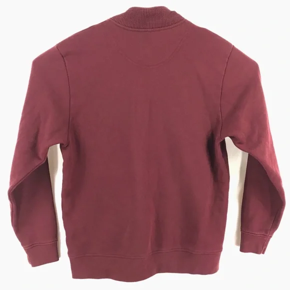 Orvis Signature 1/4 Zip Sweatshirt Size Large in Burgundy - Picture 6 of 7